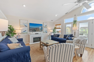 interior of NC beach rental