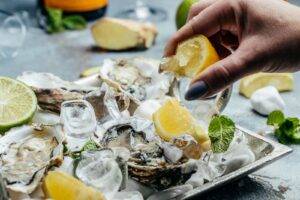 plate of oysters